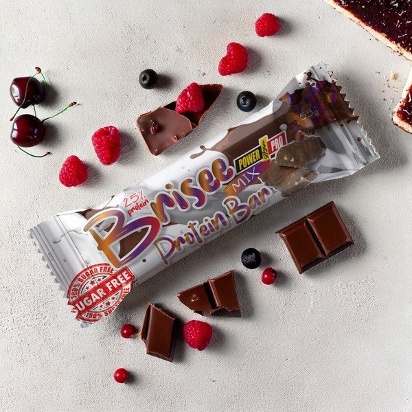 Батончик Power Pro Brisee Protein Bar Sugar Free, 55 грам. Фото 3