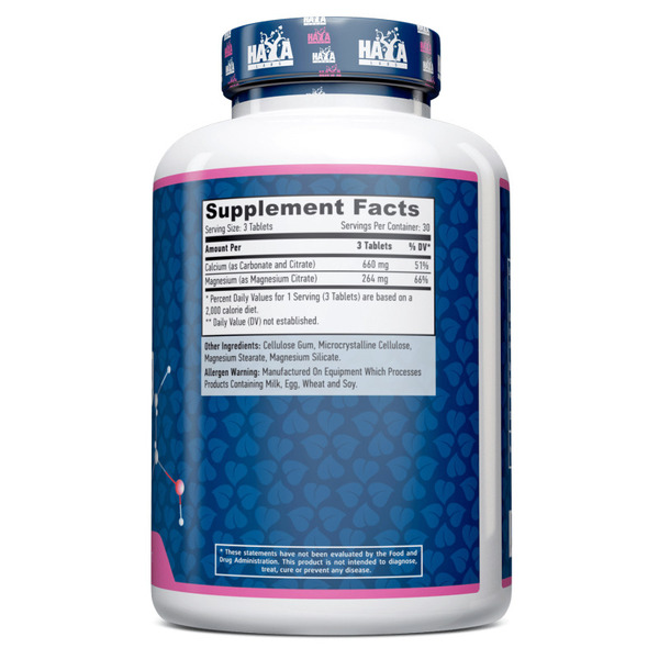 Вітаміни та мінерали Haya Labs Cal-Mag Citrate, 90 таблеток. Фото 2