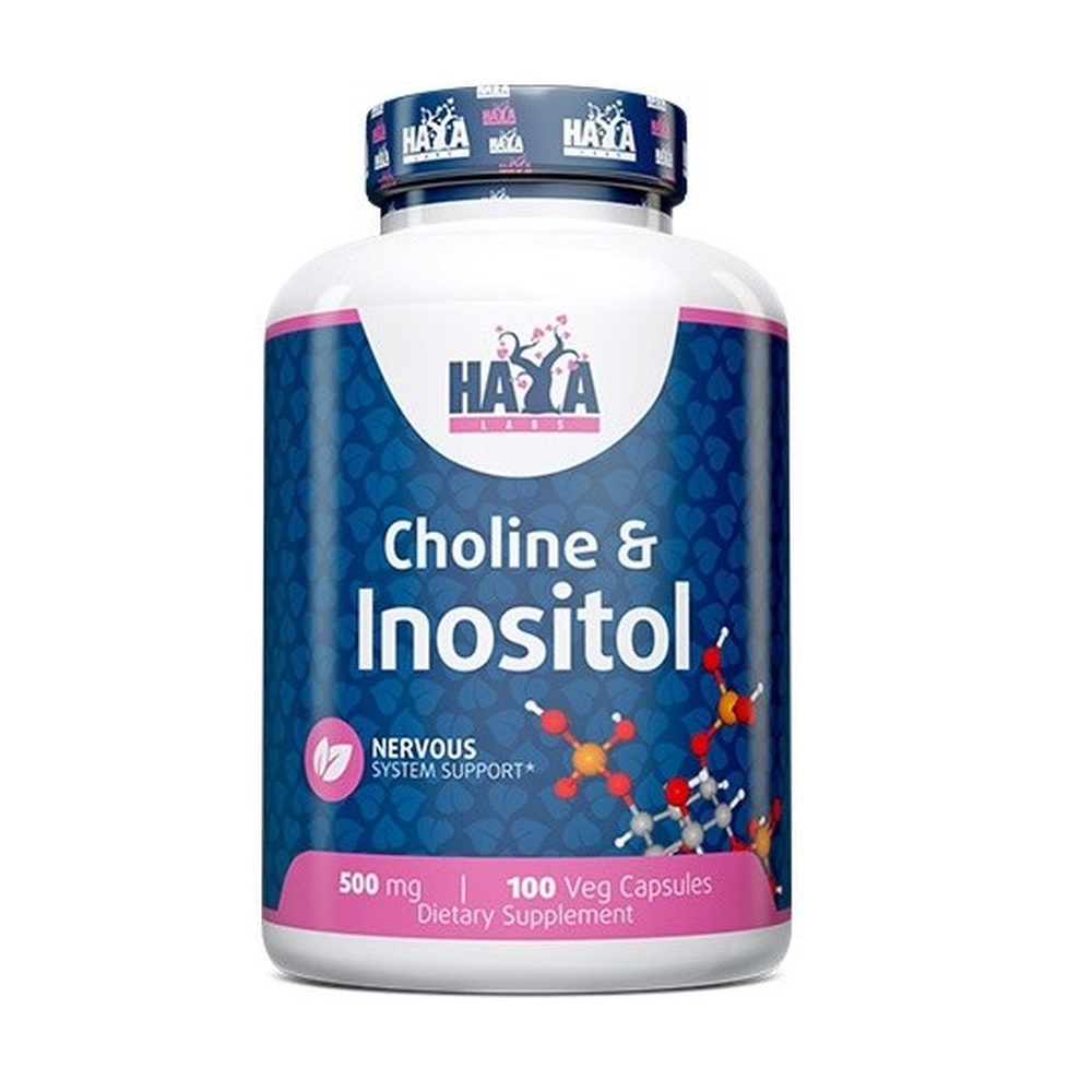 Витамины и минералы Haya Labs Choline & Inositol, 100 вегакапсул