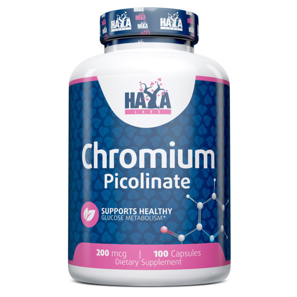 Вітаміни та мінерали Haya Labs Chromium Picolinate 200 mg, 100 капсул