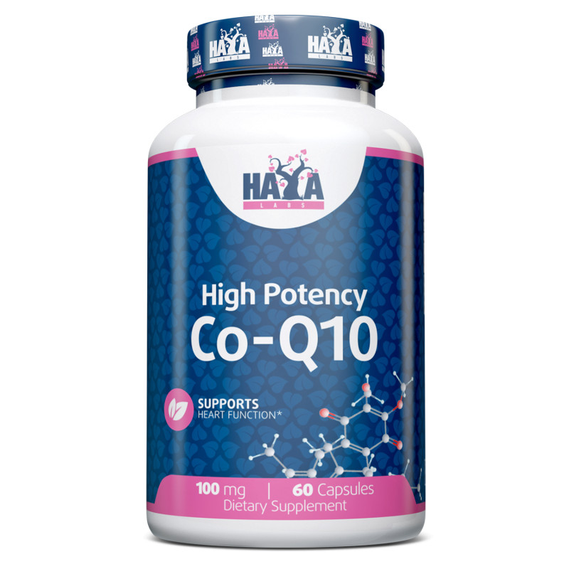 Натуральна добавка Haya Labs Co-Q10 100 mg High Potency, 60 капсул