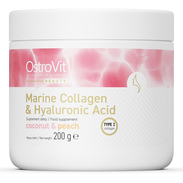 Препарат для суглобів і зв'язок OstroVit Marine Collagen + Hyaluronic Acid, 200 грам