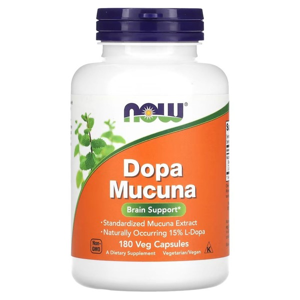 Натуральная добавка NOW Dopa Mucuna, 180 вегакапсул