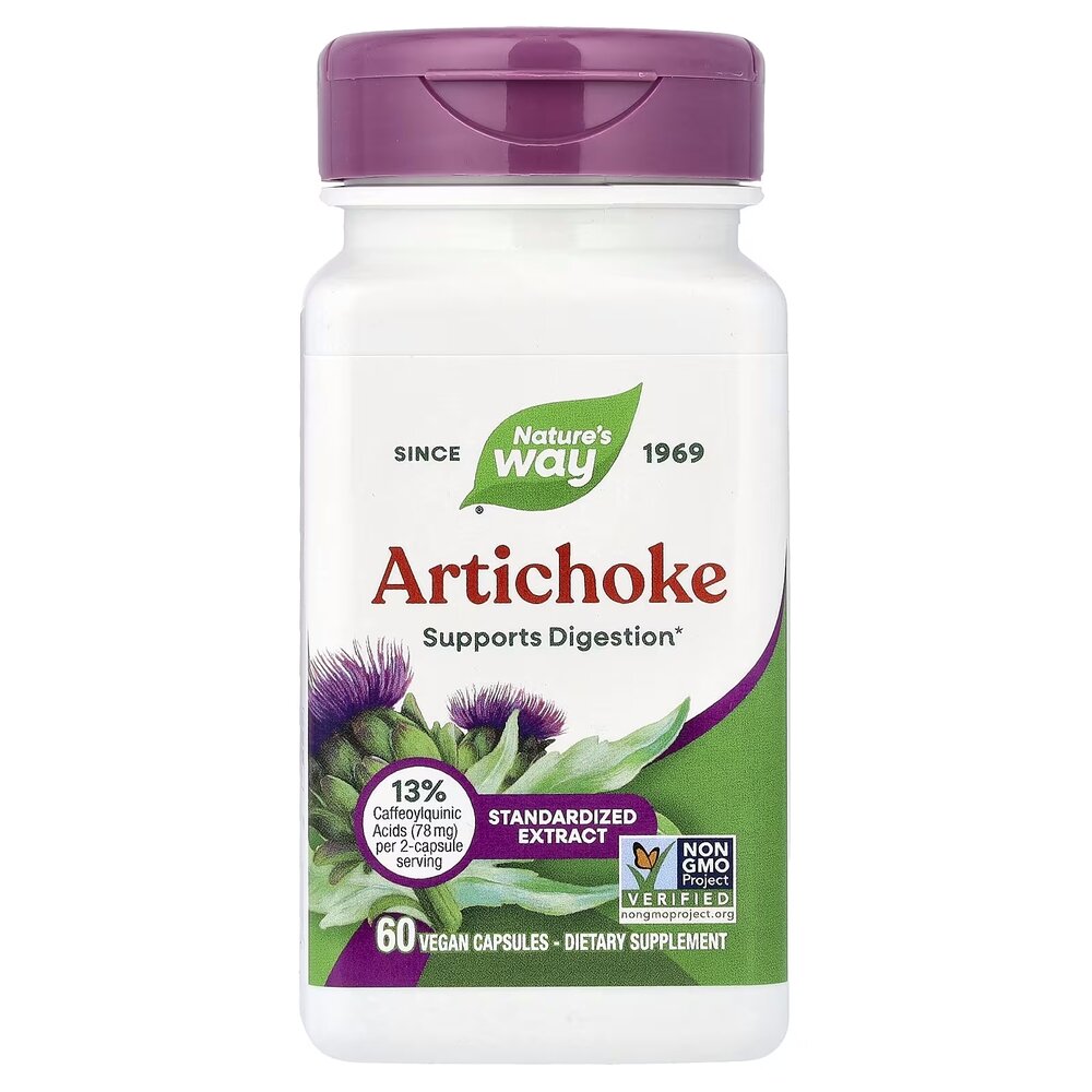 Натуральна добавка Nature's Way Artichoke Standardized, 60 вегакапсул
