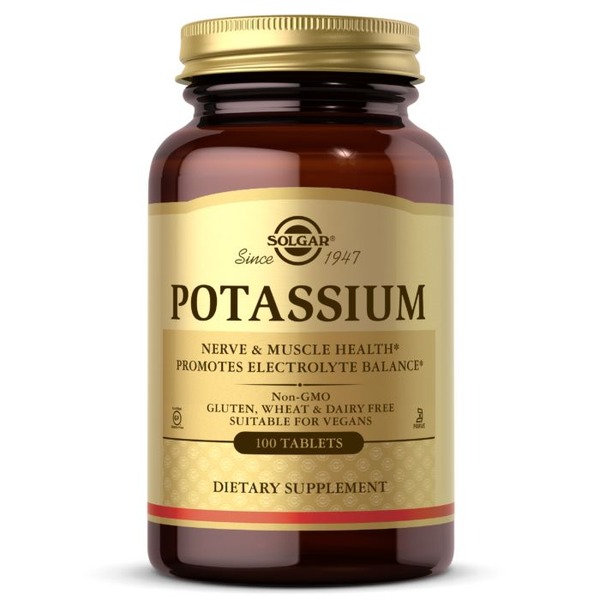 Вітаміни та мінерали Solgar Potassium 99 mg, 100 таблеток