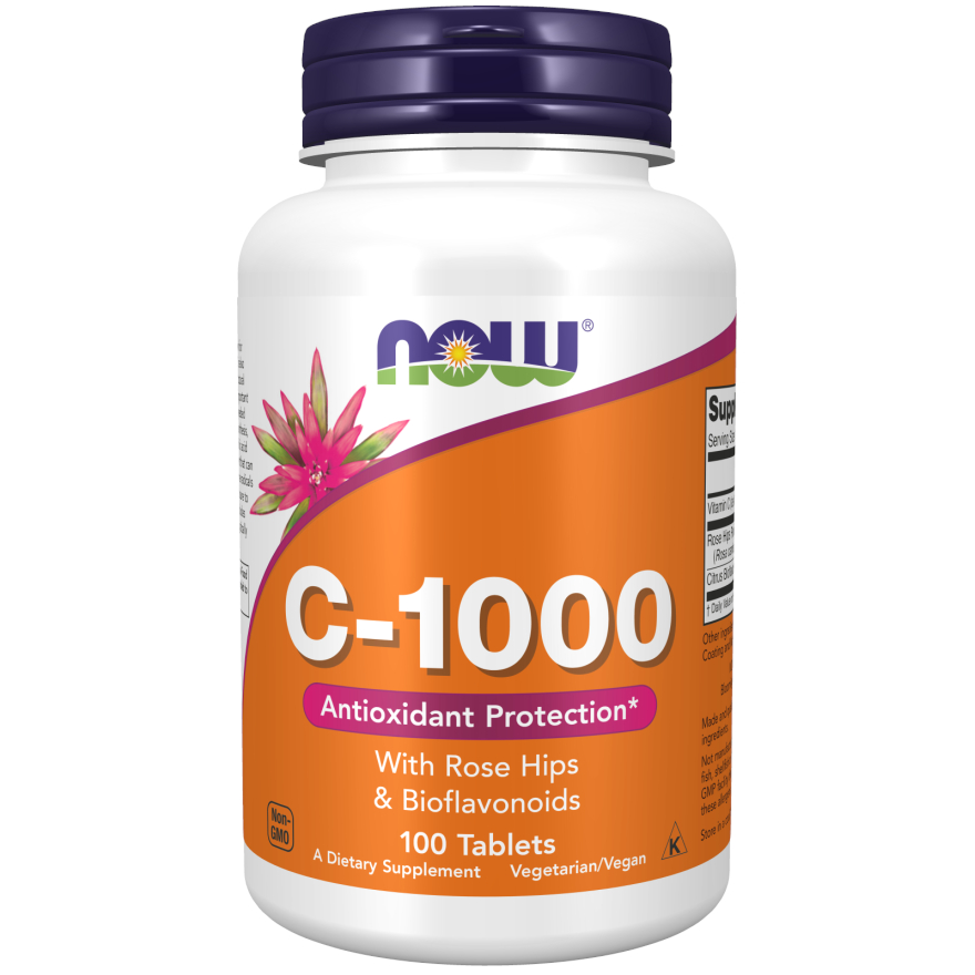 Вітаміни та мінерали NOW Vitamin C-1000 with Rose Hips & Bioflavonoid, 100 таблеток