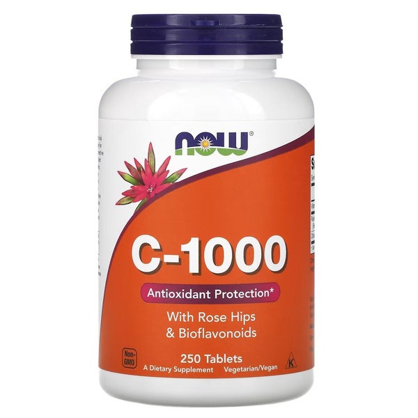 Вітаміни та мінерали NOW Vitamin C-1000 with Rose Hips & Bioflavonoid, 250 таблеток