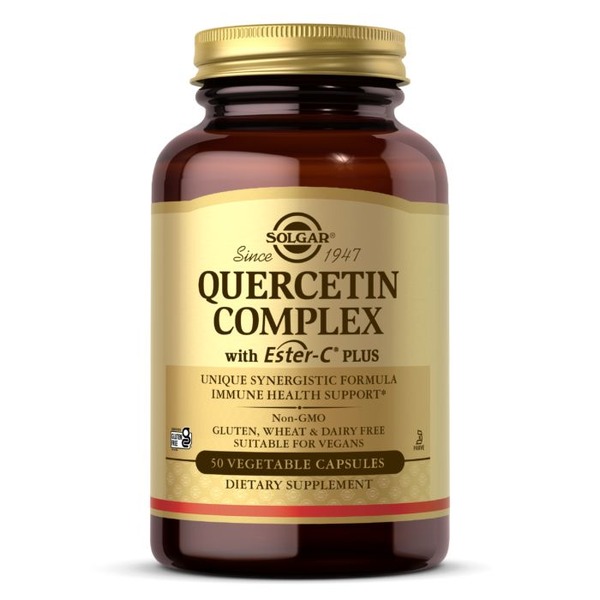 Натуральная добавка Solgar Quercetin Complex with Ester-C Plus, 50 вегакапсул
