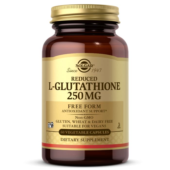 Натуральна добавка Solgar L-Glutathione 250 mg Reduced, 60 вегакапсул