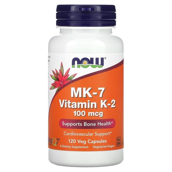 Витамины и минералы NOW Vitamin K2 (MK7) 100 mcg, 120 вегакапсул