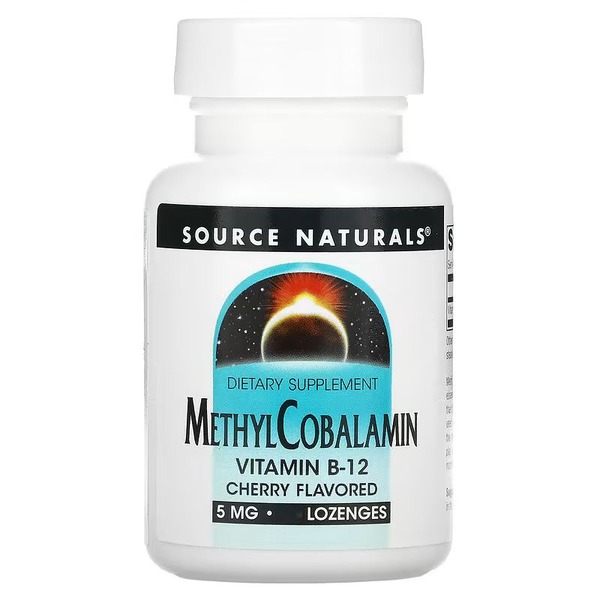 Вітаміни та мінерали Source Naturals Methylcobalamin 5 mg, 30 льодяників