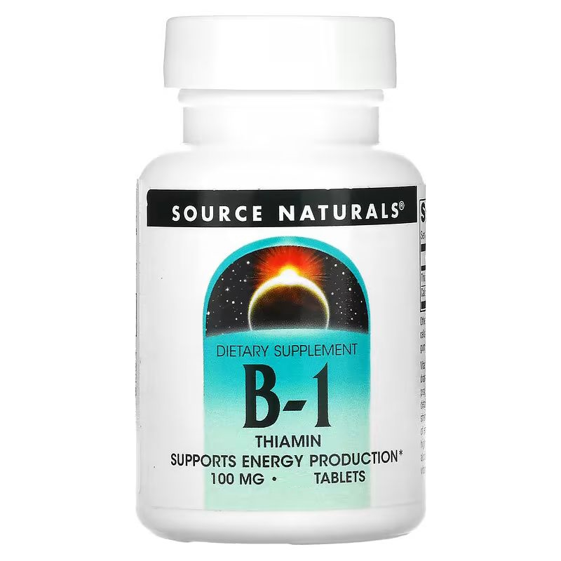 Витамины и минералы Source Naturals Vitamin B1 Thiamin 100 mg, 100 таблеток