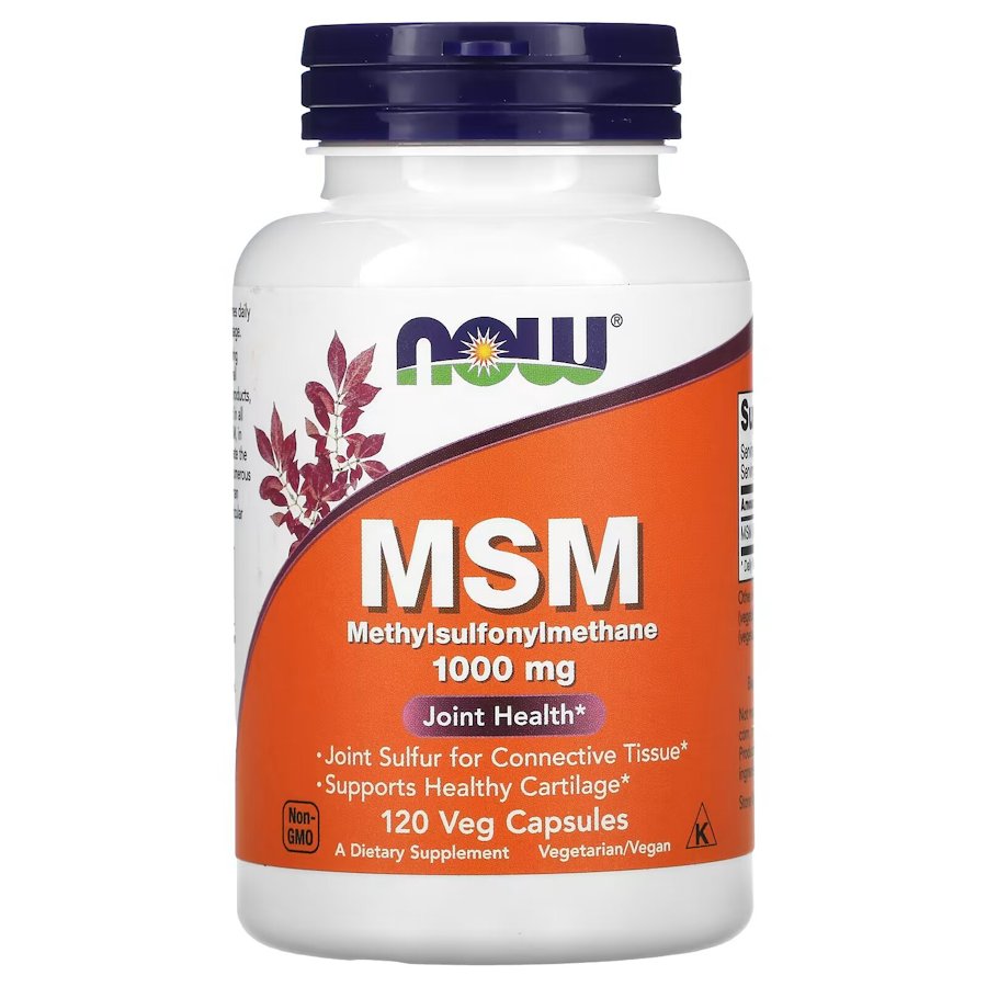 Препарат для суглобів і зв'язок NOW MSM 1000 mg, 120 вегакапсул