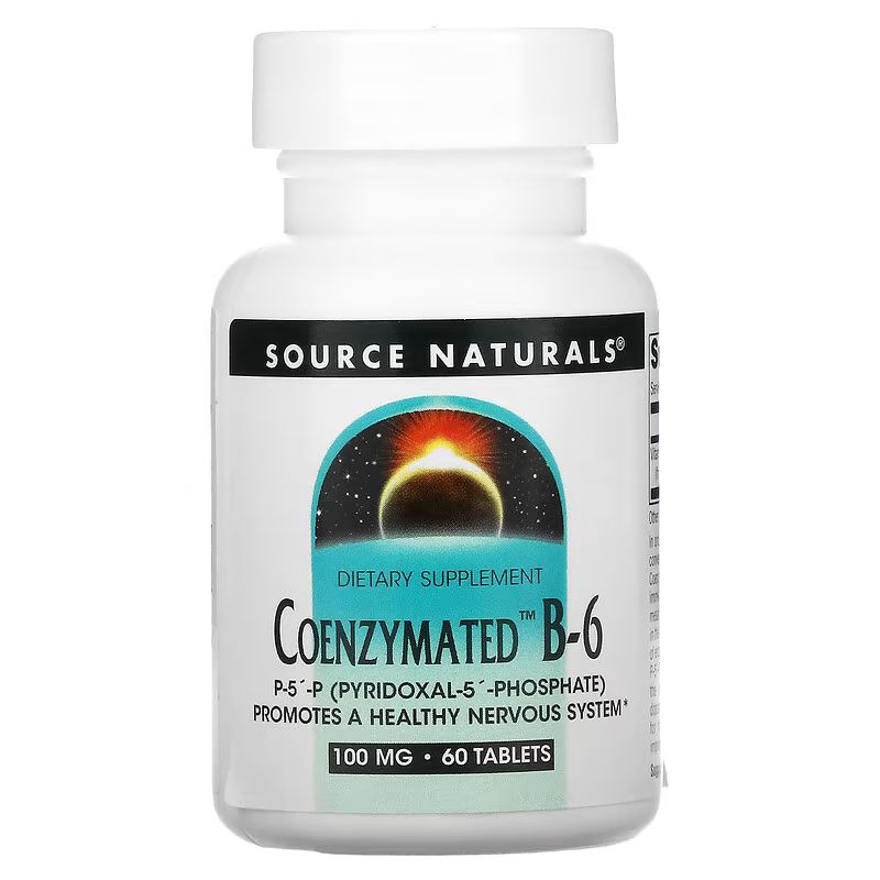 Витамины и минералы Source Naturals Coenzymated Vitamin B6 100 mg, 60 таблеток