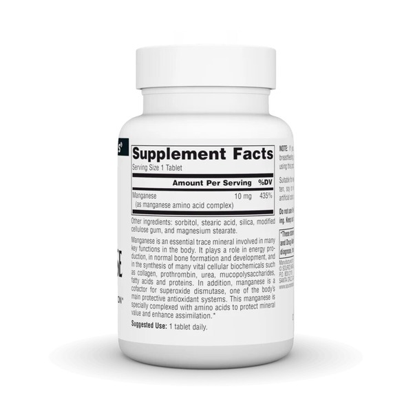 Марганец Source Naturals Manganese 10 mg, 250 таблеток. Фото 2