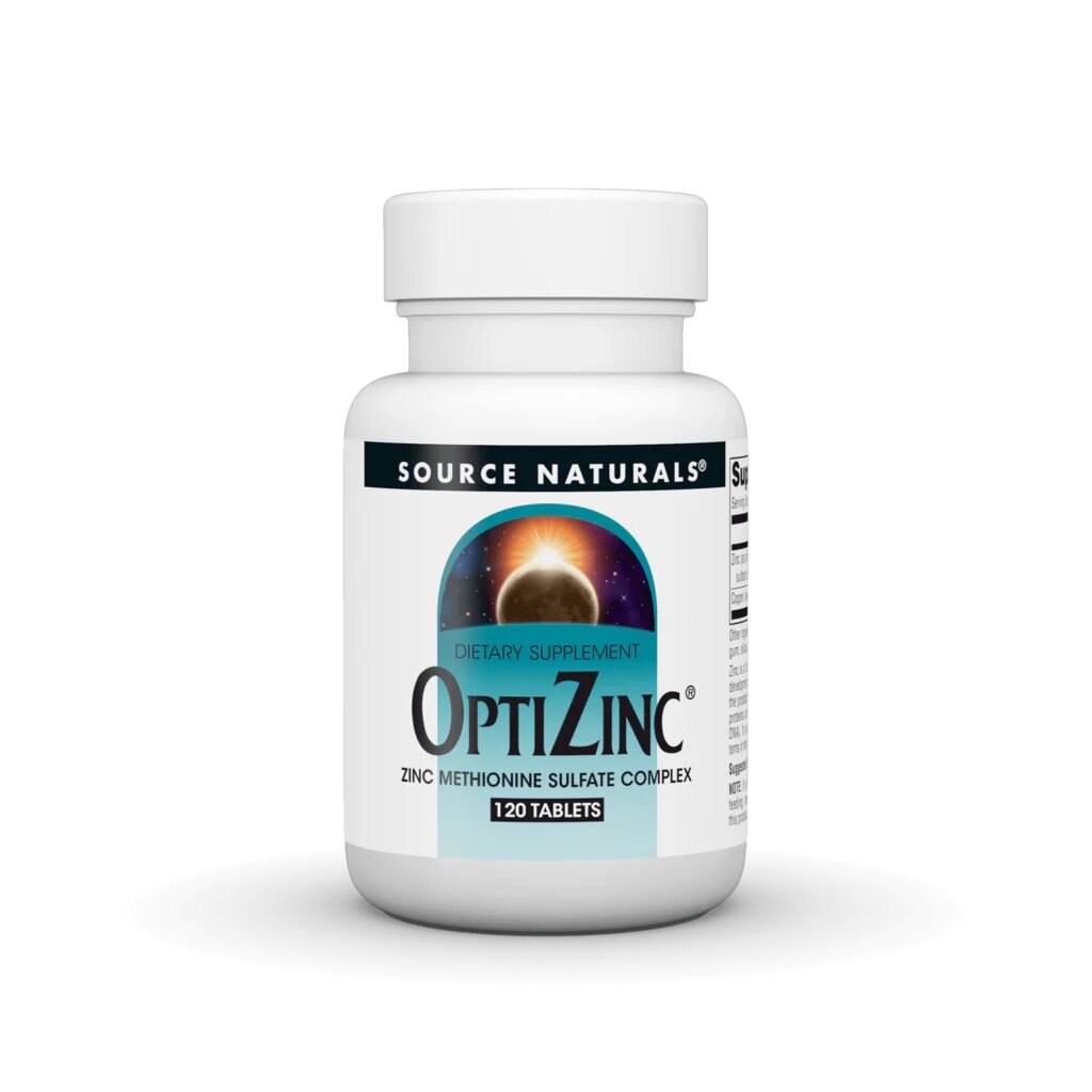 Цинк с медью Source Naturals OptiZinc, 120 таблеток