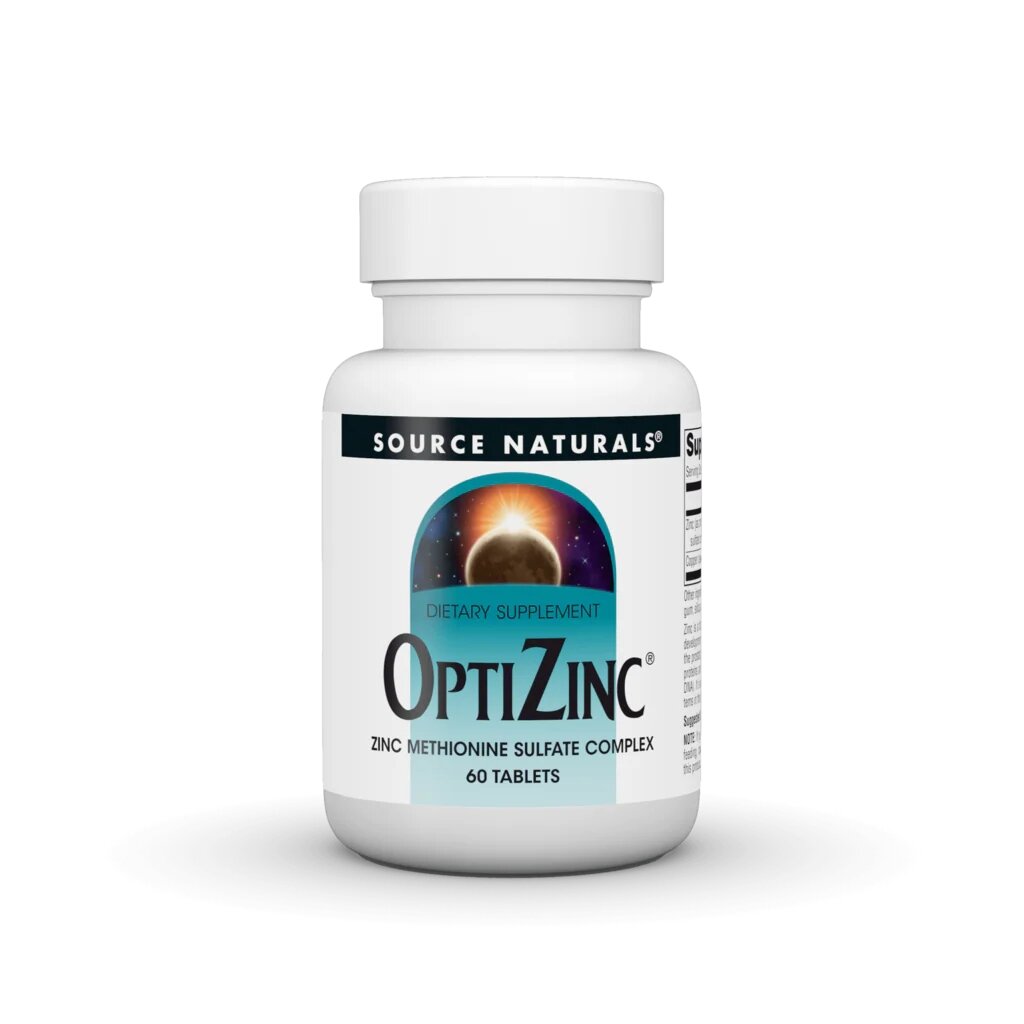 Цинк з міддю Source Naturals OptiZinc, 60 таблеток