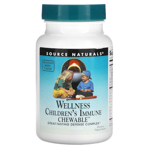 Натуральна добавка Source Naturals Wellness Children's Immune Chewable, 60 пастилок