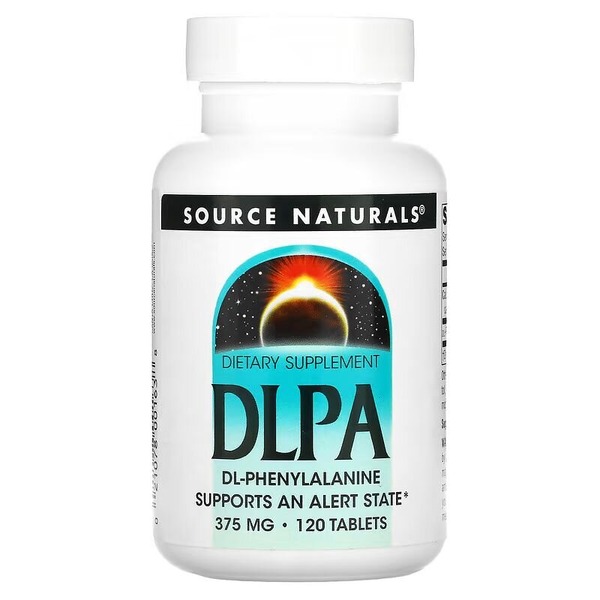 Аминокислота Source Naturals DLPA 375 mg, 120 таблеток