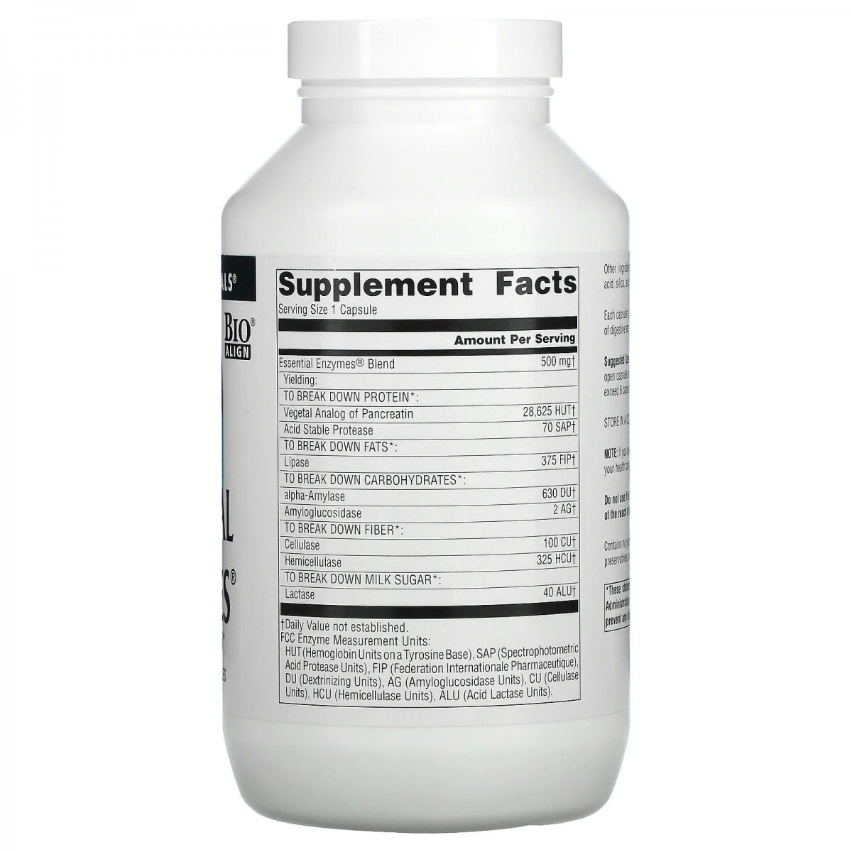 Натуральна добавка Source Naturals Daily Essential Enzymes 500 mg, 60 капсул. Фото 2