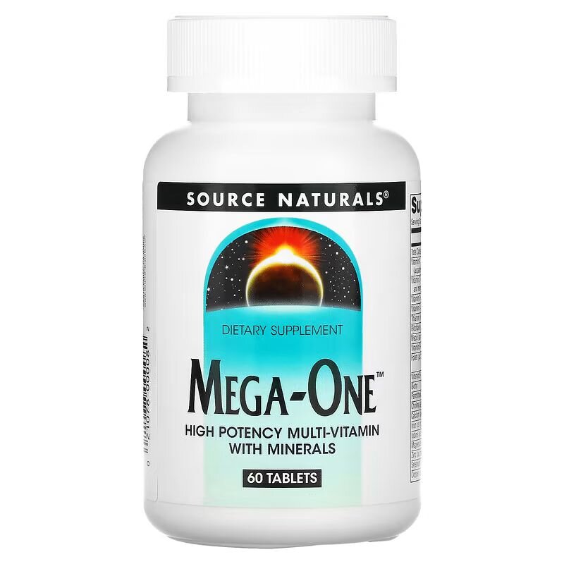 Вітаміни та мінерали Source Naturals Mega-One, 60 таблеток
