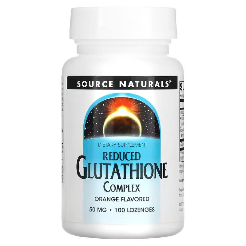 Натуральна добавка Source Naturals Reduced Glutathione Complex, 100 льодяників