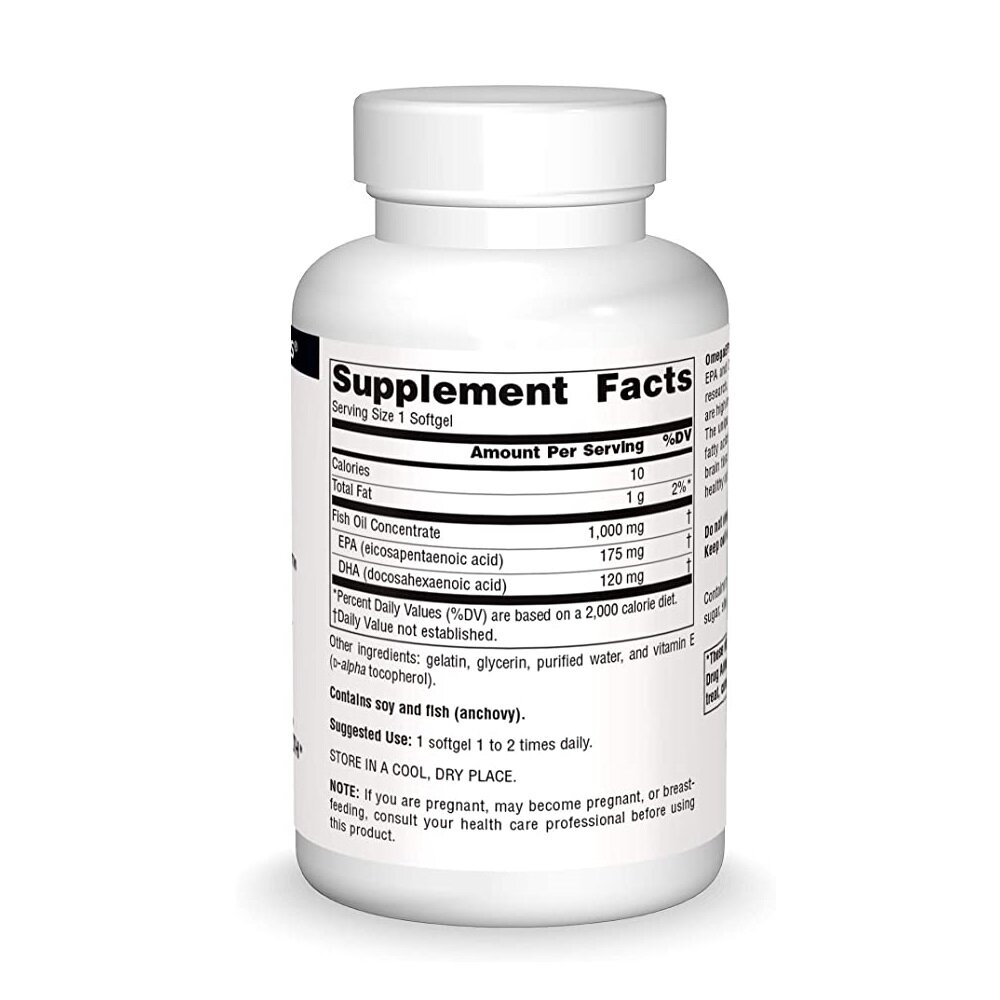 Жирні кислоти Source Naturals Omega EPA Fish Oil 1000 mg, 100 капсул. Фото 2