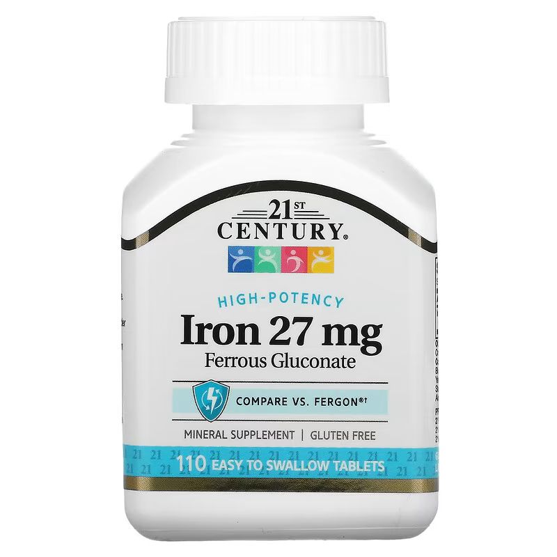 Вітаміни та мінерали 21st Century Iron 27 mg High-Potency, 110 таблеток