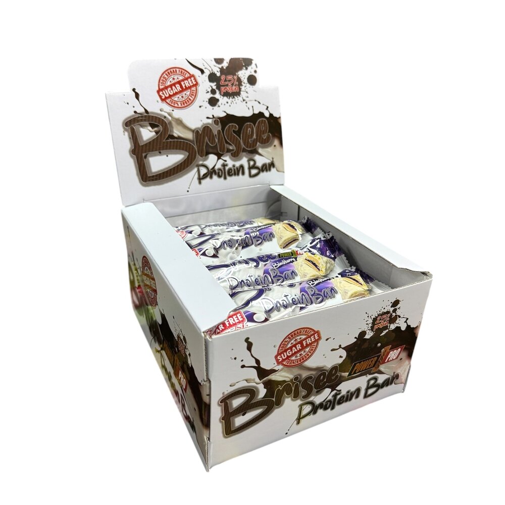Блок батончиків Power Pro Brisee Protein Bar 25% Sugar Free, 20*55 грам. Фото 3