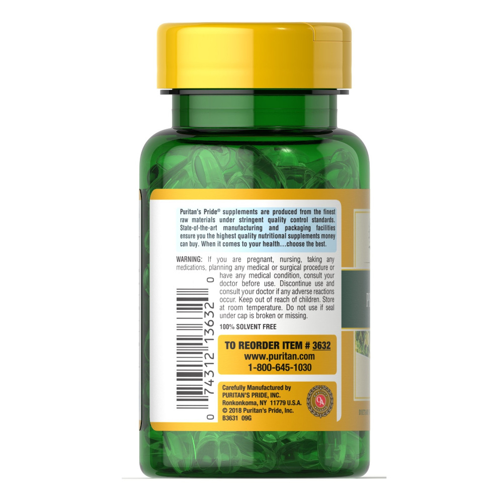 Жирні кислоти Puritan's Pride Evening Primrose Oil 500 mg, 100 капсул. Фото 3