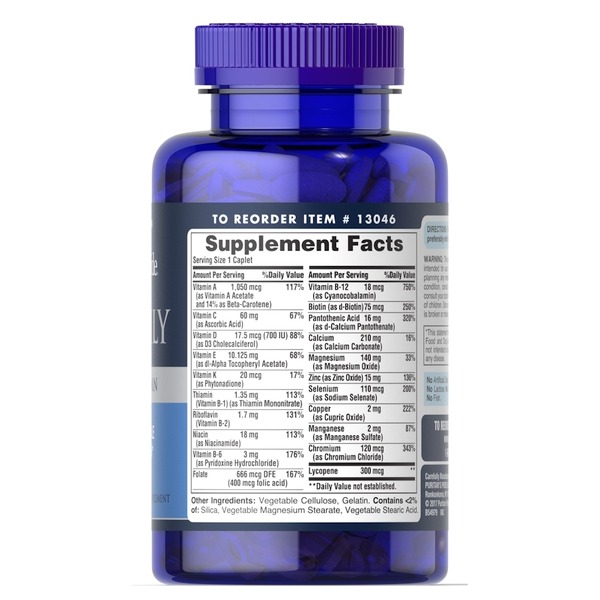 Вітаміни та мінерали Puritan's Pride One Daily Men's Multivitamin, 100 каплет. Фото 2