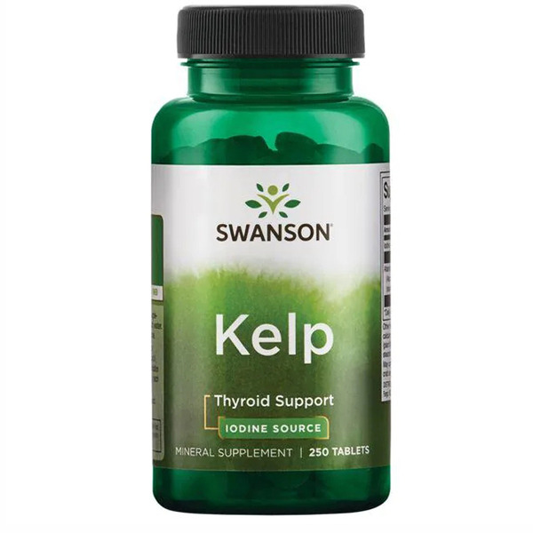 Йод з водоростей Swanson Kelp Iodine Source 225 mcg, 250 таблеток