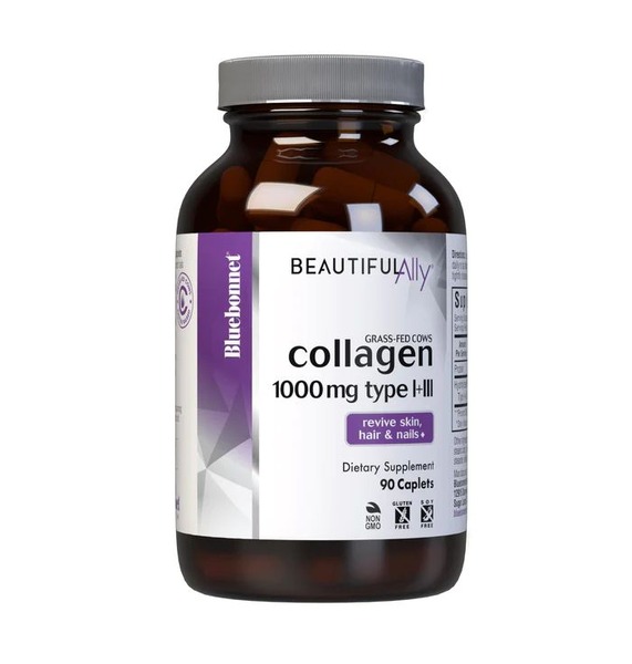 Колаген Bluebonnet Nutrition Beautiful Ally Collagen Type I + III, 90 каплет типів I і III