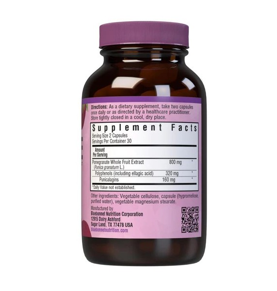 Екстрак плодів гранату Bluebonnet Nutrition Super Fruit Pomegranate Extract, 60 вегакапсул. Фото 2