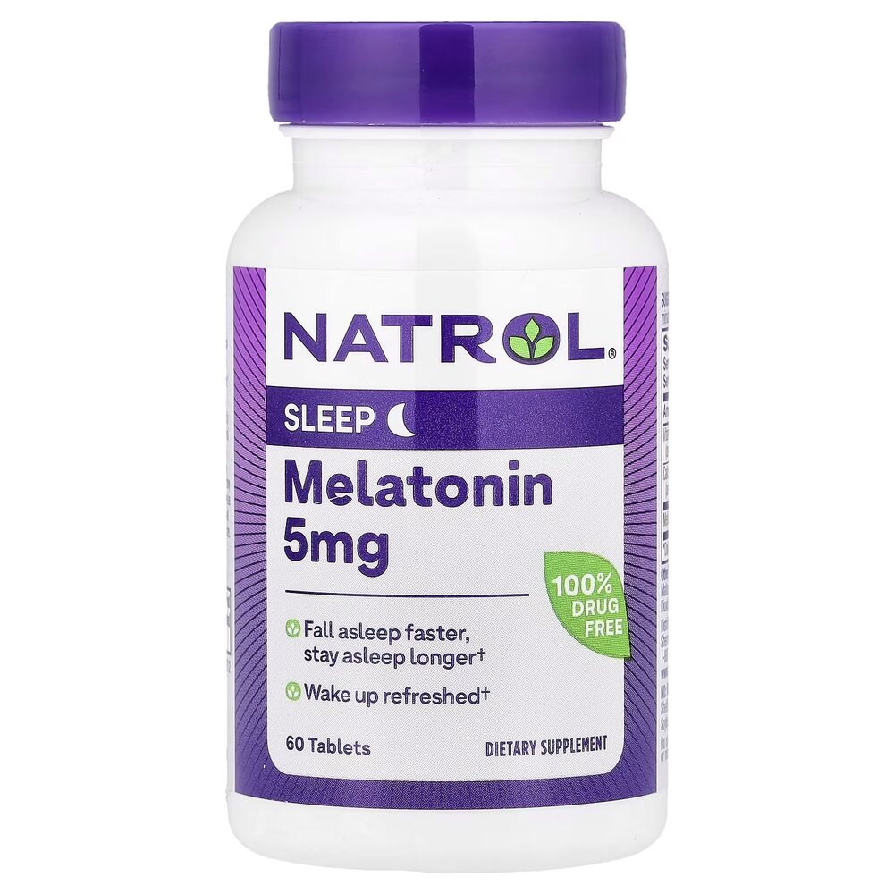 Мелатонин Natrol Melatonin 5mg Extra Strength, 60 таблеток для хорошего сна