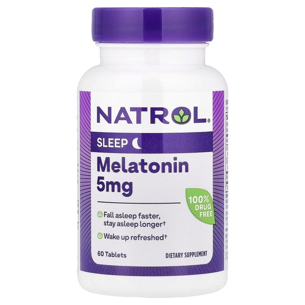 Мелатонін Natrol Melatonin 5mg Extra Strength, 60 таблеток для гарного сну