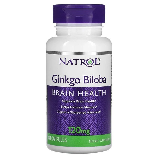 Екстракт гінкго білоба Natrol Ginkgo Biloba 120 mg, 60 капсул