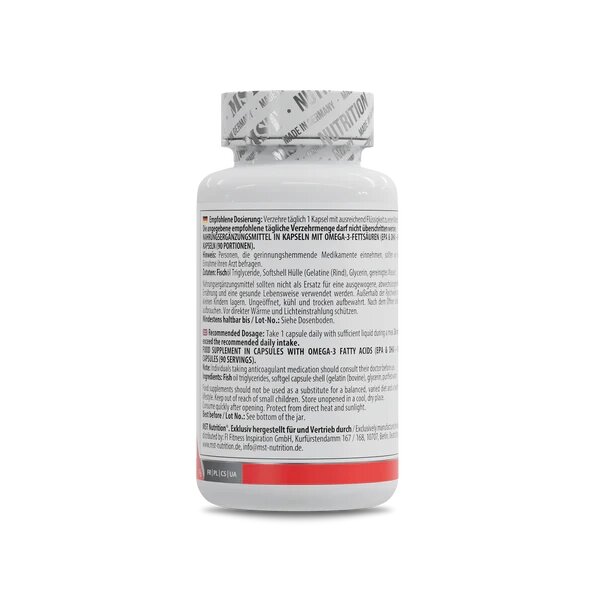 Риб'ячий жир MST Nutrition Omega 3 Triglyceride, 90 капсул для серця і мозку. Фото 3