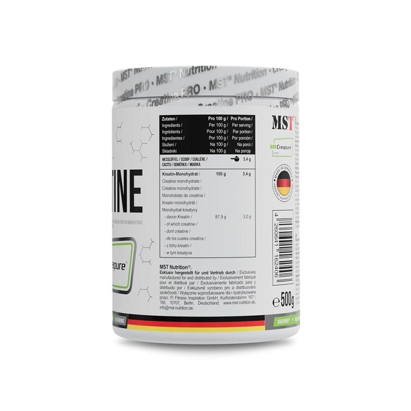 Креатин креапур MST Nutrition Creatine PRO Creapure, 500 грам для росту м'язів. Фото 2