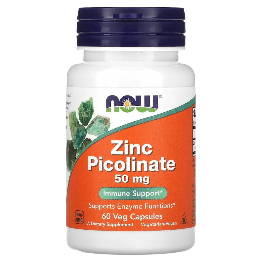 Цинк пиколинат NOW Zinc Picolinate 50 mg, 60 вегакапсул для поддержания иммунитета