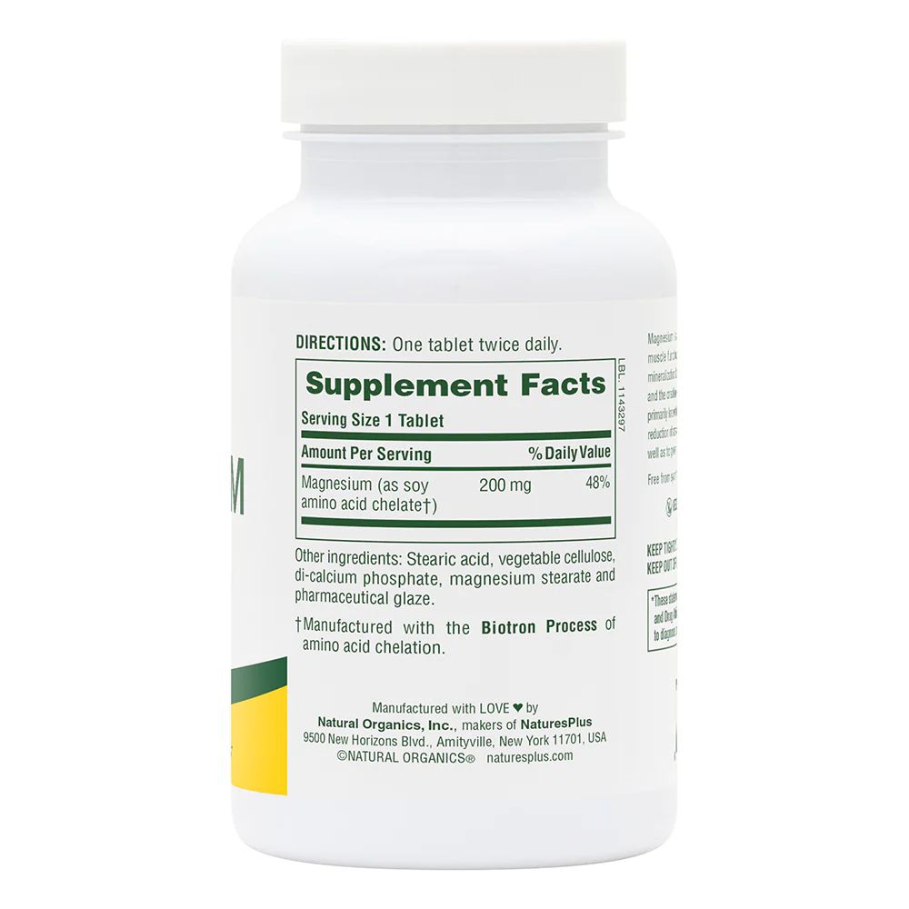 Магній Natures Plus Magnesium 200 mg, 90 таблеток. Фото 2