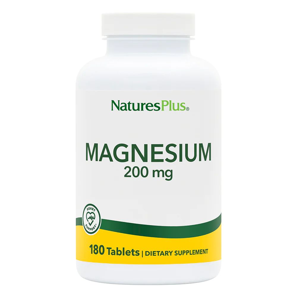 Магний Natures Plus Magnesium 200 mg, 180 таблеток