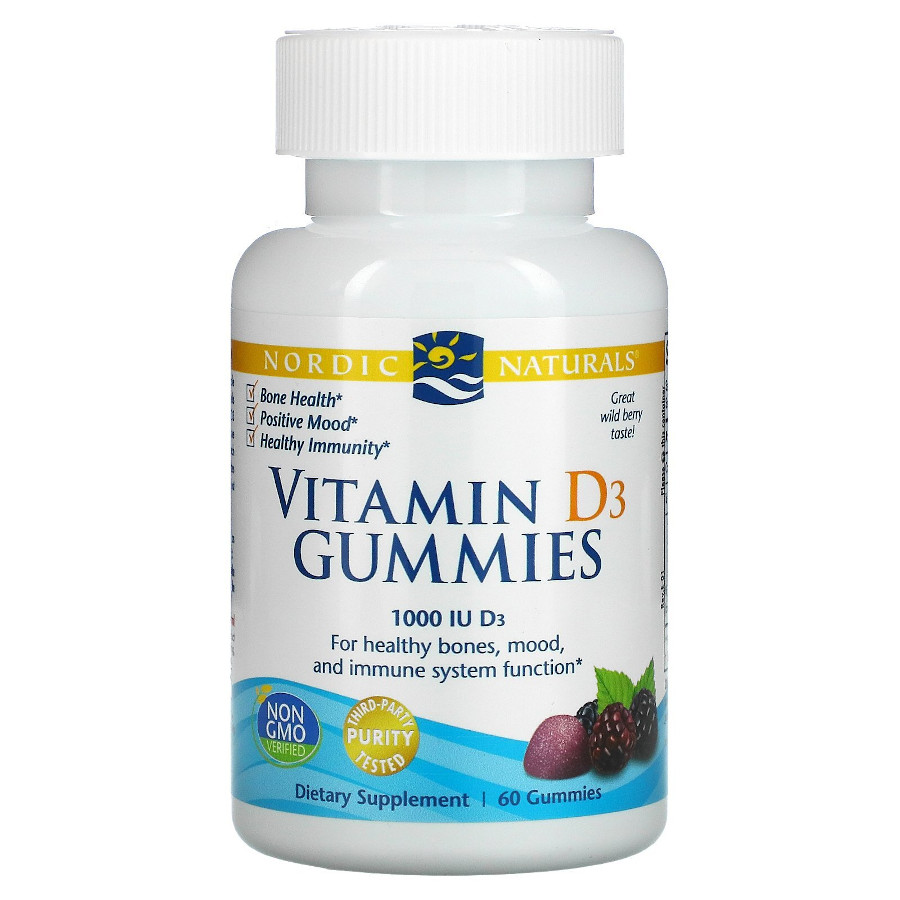 Витамин D3 Nordic Naturals Vitamin D3 Gummies, 120 жевательных таблеток
