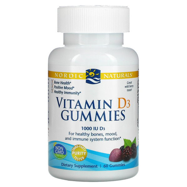 Витамин D3 Nordic Naturals Vitamin D3 Gummies, 120 жевательных таблеток