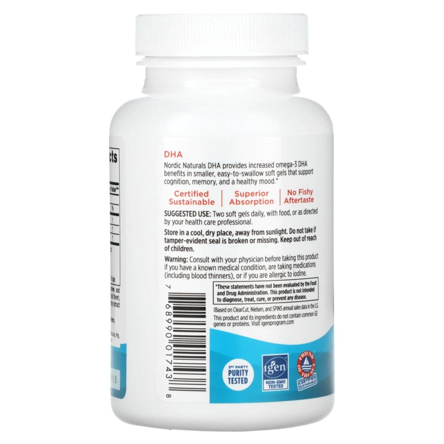 Омега-3 Nordic Naturals DHA 830 mg, 90 капсул. Фото 3