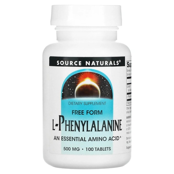 L-фенилаланин Source Naturals L-Phenylalanine 500 mg, 100 таблеток