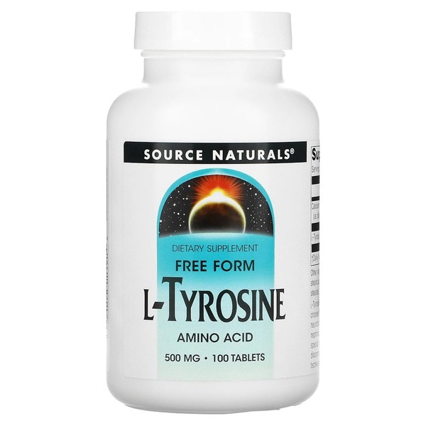 L-тирозин Source Naturals L-Tyrosine 500 mg, 100 таблеток для концентрации внимания