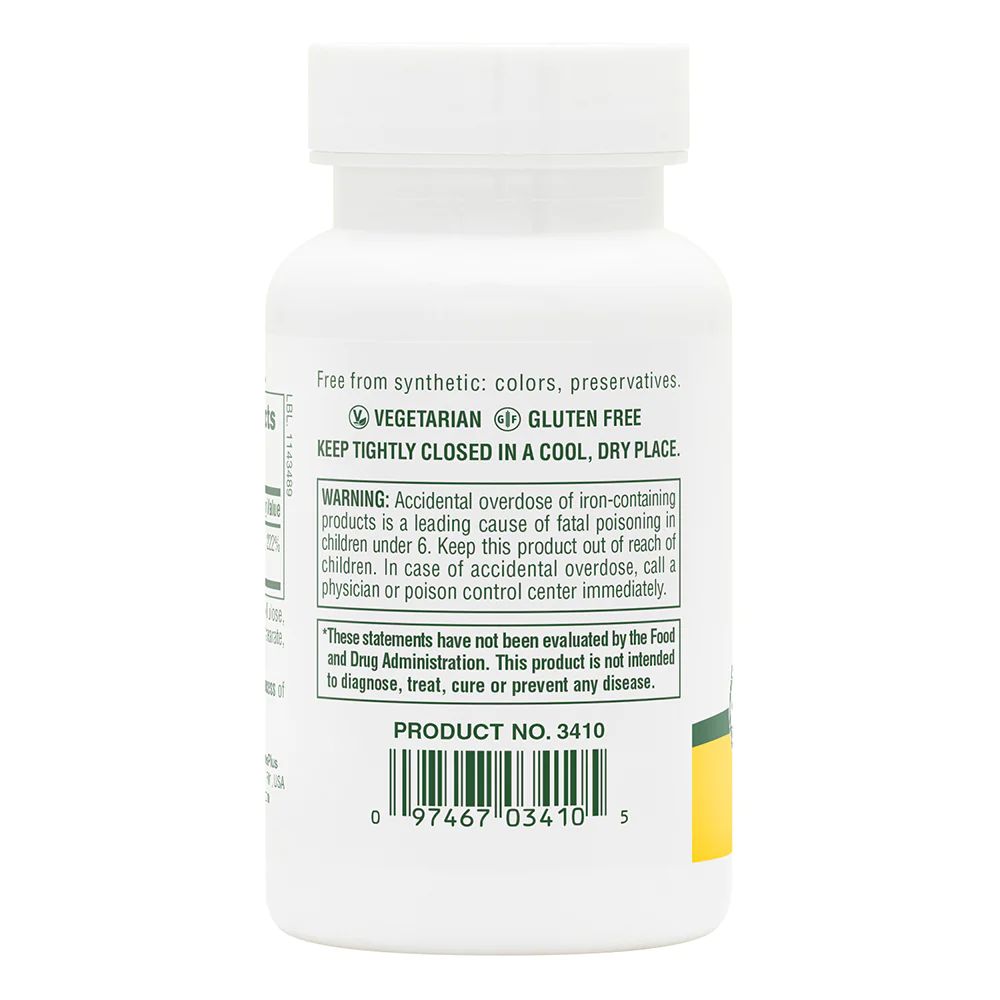Железо Natures Plus Iron 40 mg, 90 таблеток. Фото 3