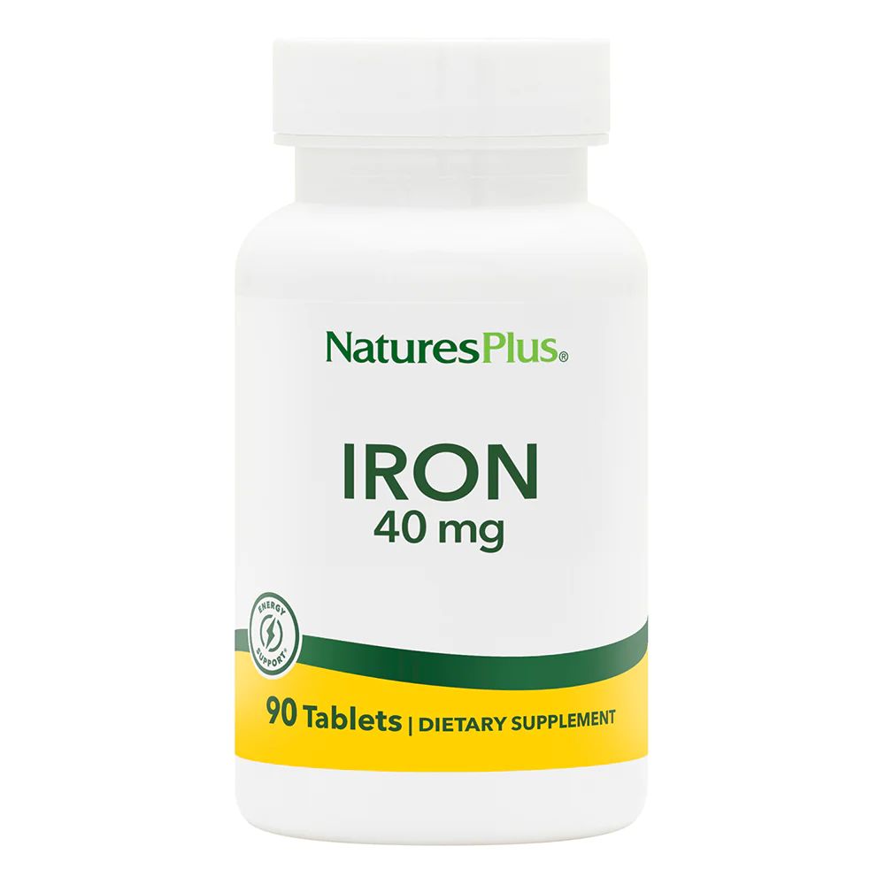 Железо Natures Plus Iron 40 mg, 90 таблеток