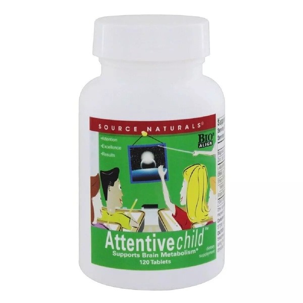 Натуральна добавка Source Naturals Attentive Child, 120 таблеток для дітей